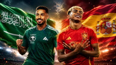 مباراة السعودية واسبانيا